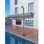 Columna ducha jardín piscina NIAGARA acero S316 gris cobalto - GPN013/AGCB