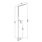 Columna ducha jardín piscina SENSE acero S316 - GPS016/AC 5