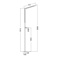Columna ducha jardín piscina SENSE acero S316 - GPS016/AC - Imex