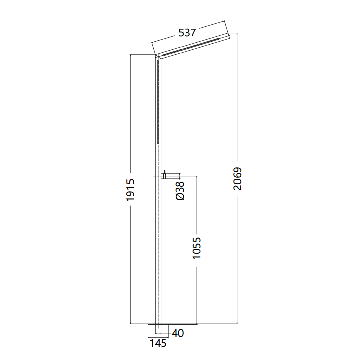 Columna ducha jardín piscina SENSE acero S316 - GPS016/AC 5