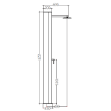 Columna ducha jardín piscina PHOENIX acero S316 - GPP015/AC 5
