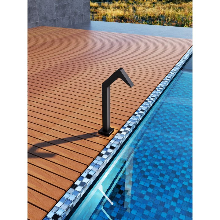 Columna ducha jardín piscina NIAGARA acero S316 negro mate - CPN001/ANG 2