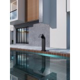Columna ducha jardín piscina NIAGARA acero S316 negro mate - CPN002/ANG 2