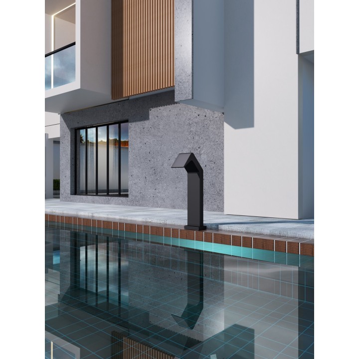 Columna ducha jardín piscina NIAGARA acero S316 negro mate - CPN002/ANG 2