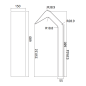 Columna ducha jardín piscina NIAGARA acero S316 gris cobalto - CPN002/AGCB