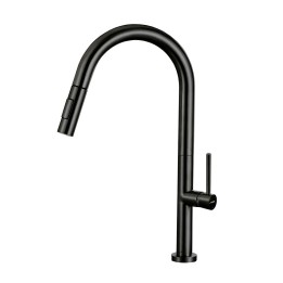 Monomando fregadero caño extraible TUBE negro mate - 40673N 1