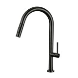 Monomando fregadero caño extraible TUBE negro mate - 40673N 1