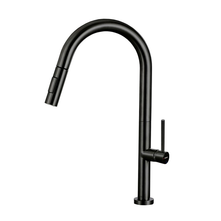 Monomando fregadero caño extraible TUBE negro mate - 40673N 1