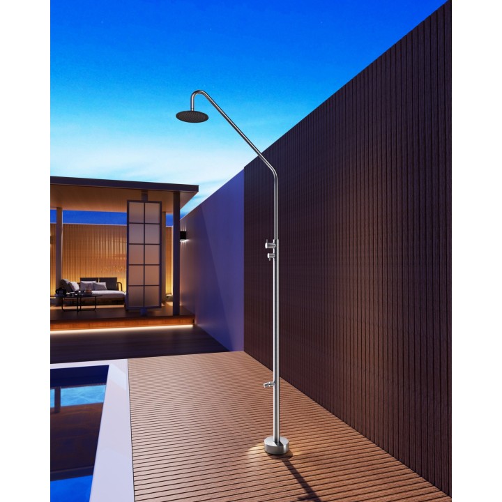 Columna ducha jardín piscina DAKOTA acero S316 - GPD003/AC 2