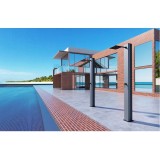 Columna ducha jardín piscina PHOENIX acero S316 gris cobalto - GPP015/AGCB 2