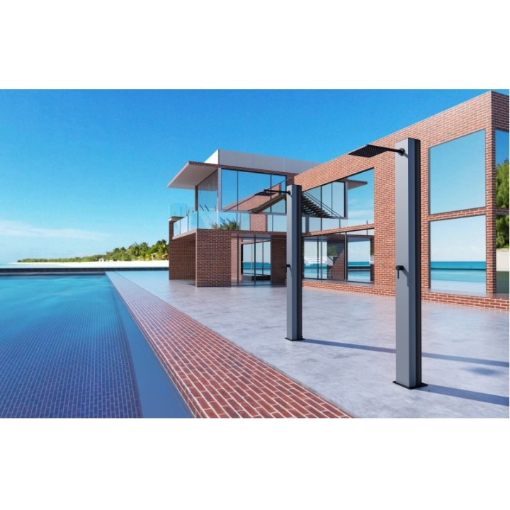 Columna ducha jardín piscina PHOENIX acero S316 gris cobalto - GPP015/AGCB 2