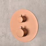 Kit termostático ducha empotrado 2-vías TÍVOLI oro rosa cepillado - GTT039/ORC 3
