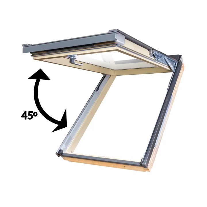 Ventana para tejado proyectante-giratoria FAKRO FPP-V MAX 1