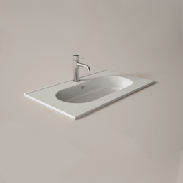 Lavabo cerámico integrado ADA blanco Visobath 1