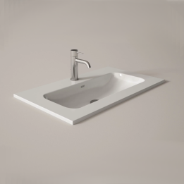 Lavabo cerámico integrado IDEA blanco Visobath 1