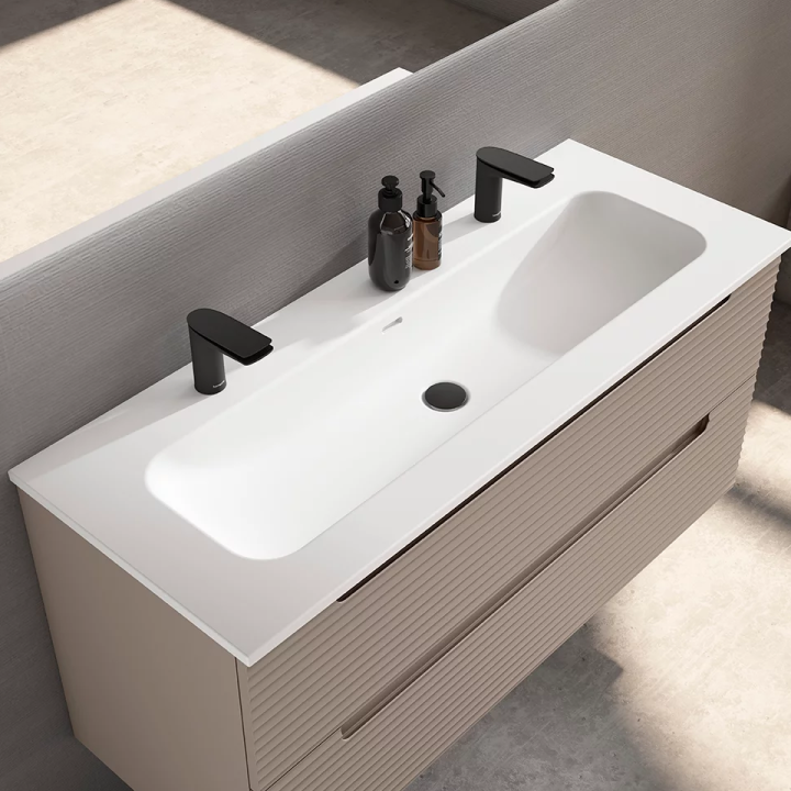 Lavabo cerámico integrado IDEA blanco Visobath 2
