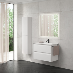 Mueble baño suspendido ALFA COMPACT 2 cajones lavabo Enzo - Royo Group