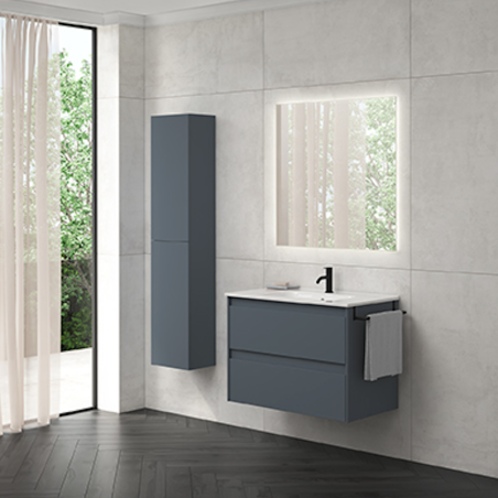 Mueble baño suspendido ALFA COMPACT 2 cajones lavabo Enzo - Royo Group
