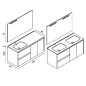 Mueble baño suspendido ALFA COMPACT 120 cm lavabo integrado - Royo Group Mueble baño suspendido ALFA COMPACT 120 cm lavabo integrado - Royo Group