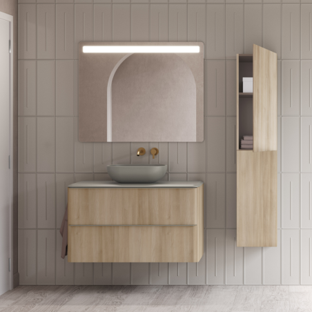 Mueble baño suspendido DAI 2 cajones lavabo Beauty - Royo Group