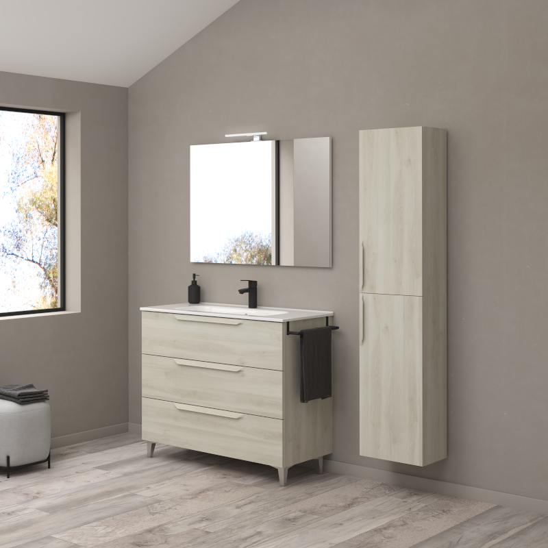 Mueble baño con patas URBAN 3 / 6 cajones lavabo enzo - Royo Group