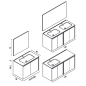 Mueble baño suspendido SANSA 2 / 4 puertas lavabo enzo - Royo Group Mueble baño suspendido SANSA 2 / 4 puertas lavabo enzo - Royo Group