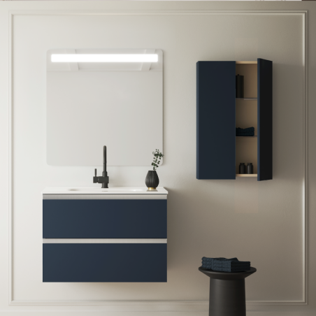 Mueble baño suspendido VIDA COMPACT con lavabo integrado - Royo Group