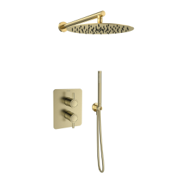 Kit termostático ducha empotrado 2-vías ODISEA oro cepillado - K3987022OC 1