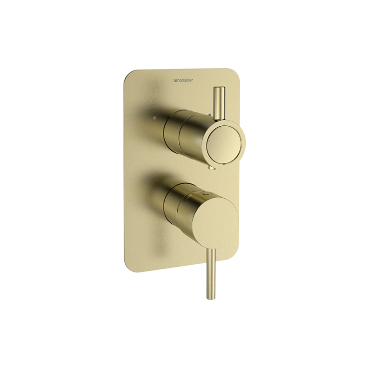 Monomando ducha empotrado 2-vías ODISEA oro cepillado - 391512SOC 1
