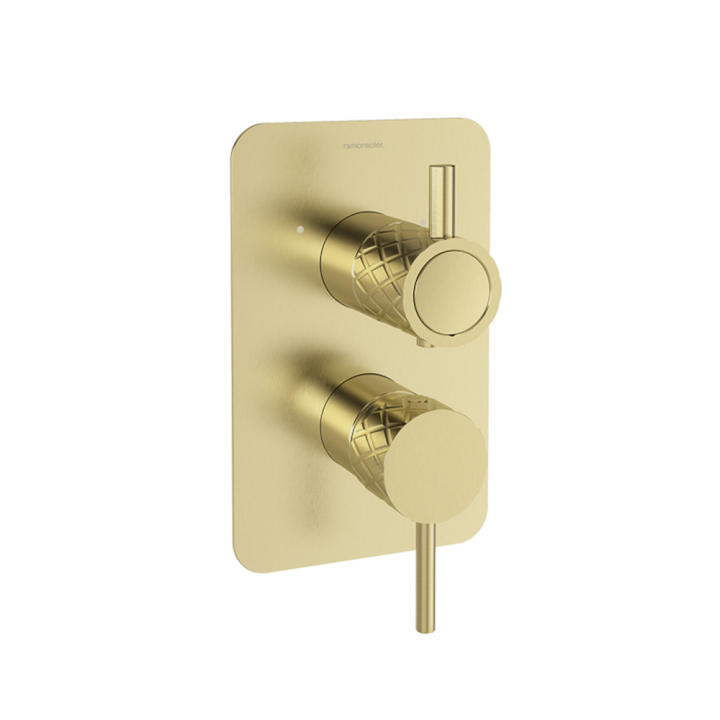 Monomando ducha empotrado 2-vías ODISEA JOYA oro cepillado - 591512SOC 1