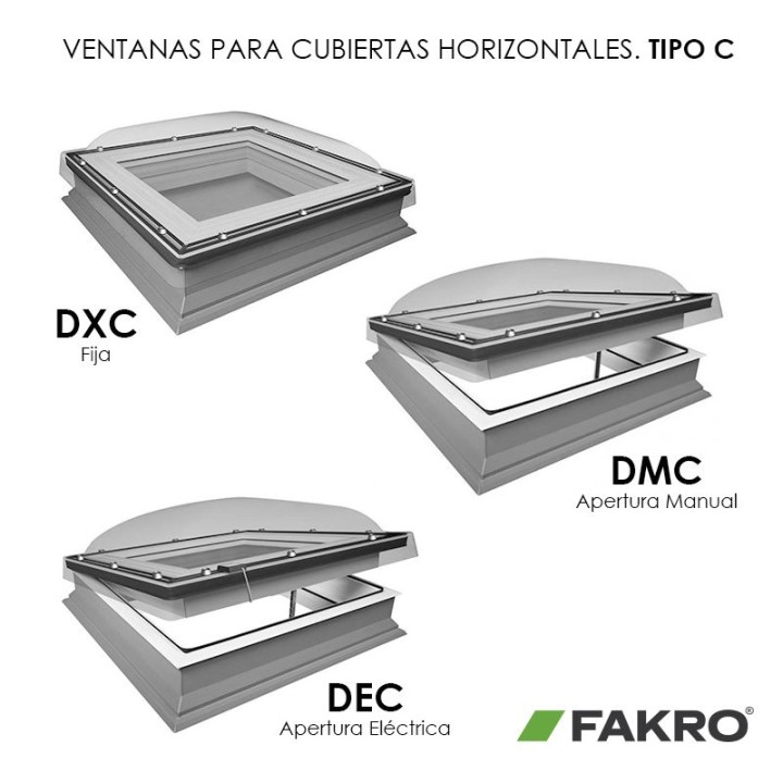 Ventana para cubierta plana FAKRO TIPO C P2 1