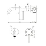 Monomando lavabo empotrado MONZA negro mate - GLM039/NG 4