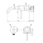 Monomando lavabo empotrado MONZA níquel cepillado - GLM039/NQ