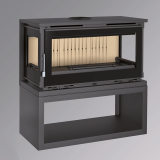 Estufa de leña con leñero M-173 LK - FM Calefacción 2