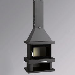 Chimenea de leña frontal C-200 K - FM Calefacción