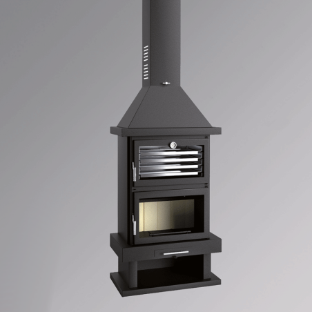 Chimenea de leña con horno C-200 H - FM Calefacción