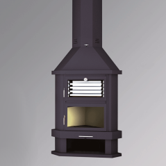 Chimenea metálica rincón horno C-200 RH - FM Calefacción