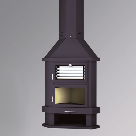 Chimenea metálica rincón horno C-200 RH - FM Calefacción