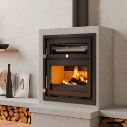 Estufa de leña con horno I/IT-170 H - FM Calefacción 1