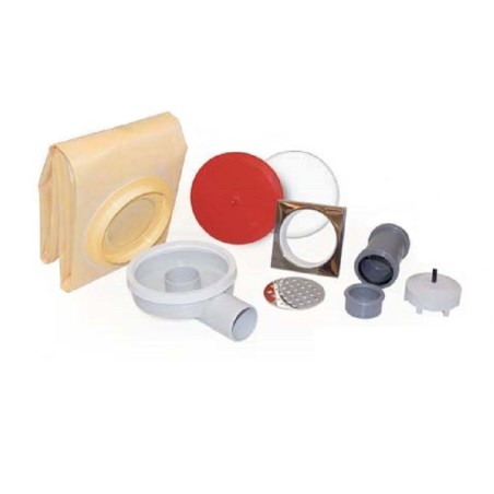 Kit SUMIFLATLUXE-DRY50 240 11x11 cm. (sumidero+lámina) - Revestech