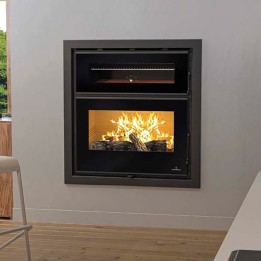 Estufa de leña insertable con horno DENVER - Bronpi 1