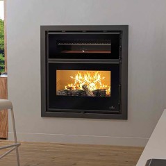 Estufa de leña insertable con horno EVEREST - Bronpi