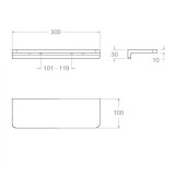 Estante pared baño ERGOS cromo -ESTA01 2