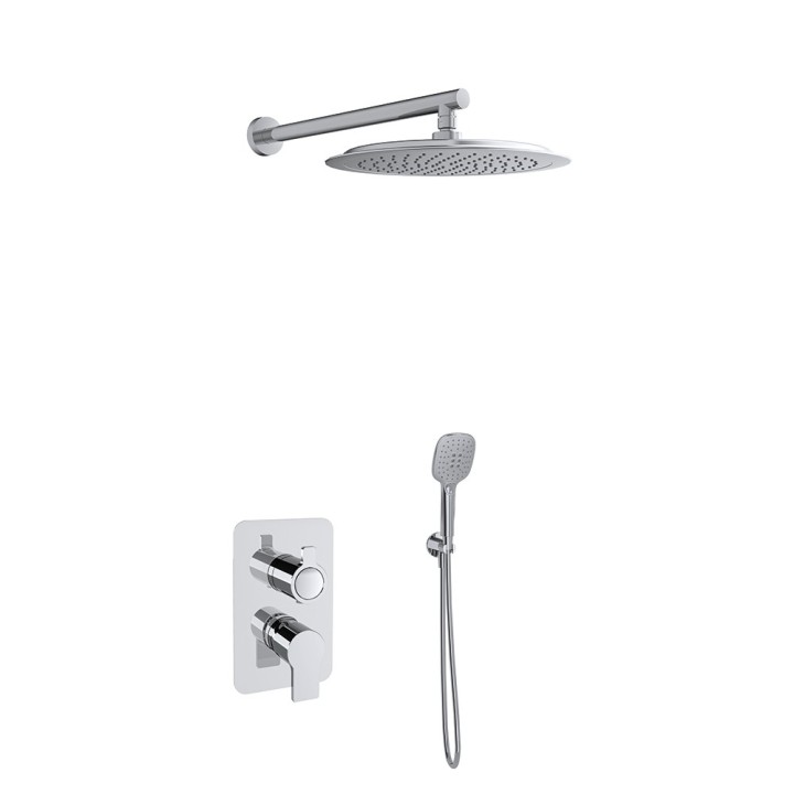 Kit monomando ducha empotrado 2-vías BLAUTHERM cromo - 941512RP300 1