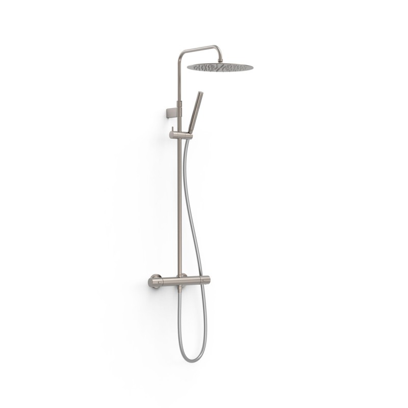 Conjunto termostático ducha OVER-WALL acero - 19039302AC