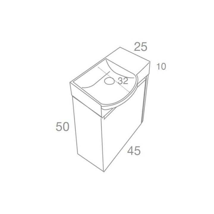 Mueble baño suspendido SLIM CURVO configurable - Avila:Dos 5