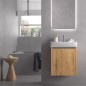 Mueble baño suspendido con lavabo SLIM recto - Avila:Dos