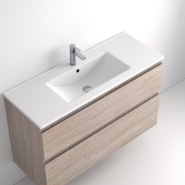 Lavabo cerámico integrado PLUS fondo reducido - Avila:Dos 1
