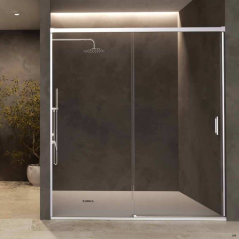 Mampara de ducha STYLO 1F1C frontal cromo - SBX Imex