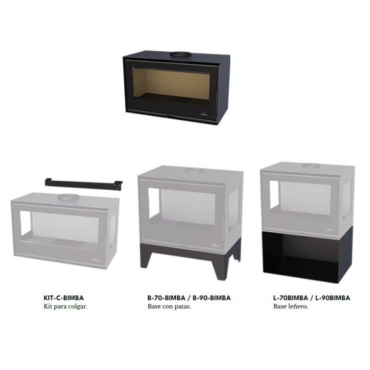 Estufa de leña insertable BIMBA 70 - Bronpi 2